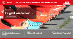 Desktop Screenshot of fcthun.ch
